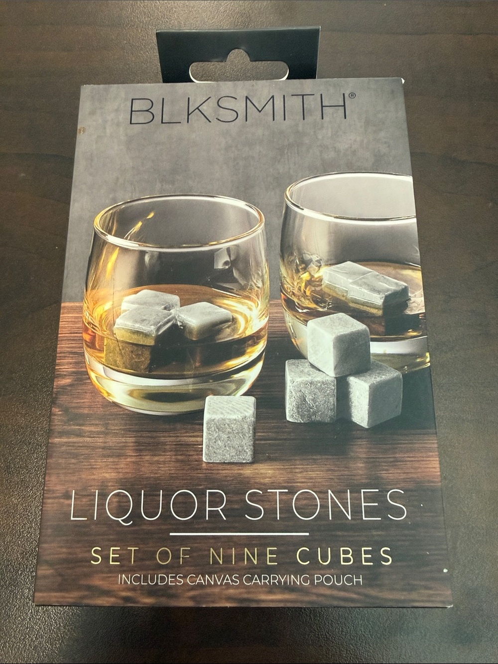 BLKSMITH Gray Whiskey Chilling Stones with Carry Pouch